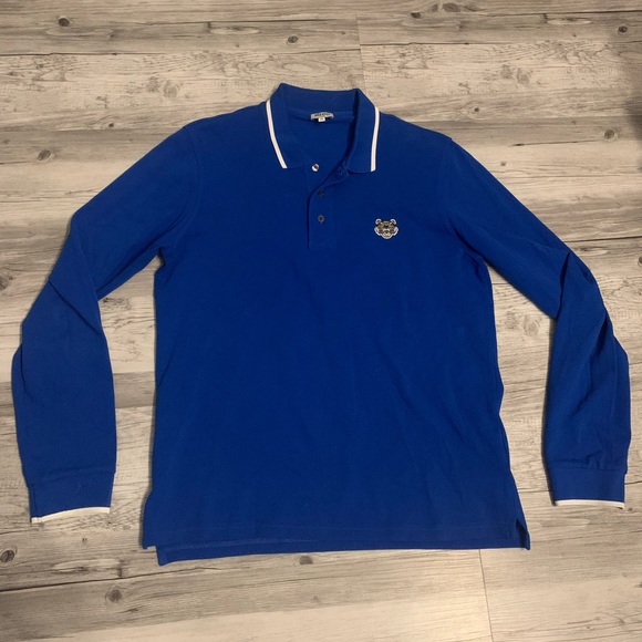 Designer Kenzo Polo Longsleeve Shirt - Picture 1 of 3